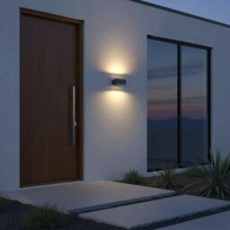 Rackhams 18 Watt LED Black Up and Down Outside Wall Light - thumbnail 4
