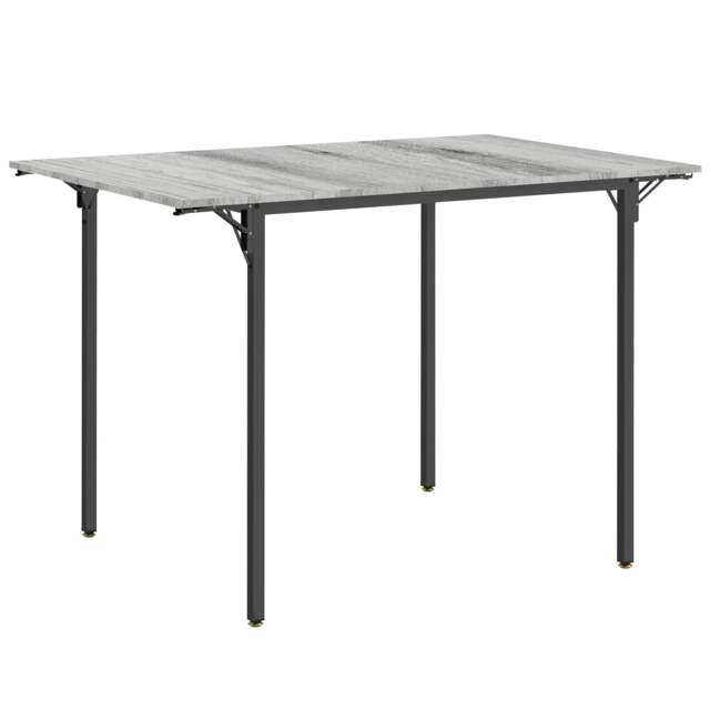 Rackhams Four-Person Drop Leaf Dining Table - Grey