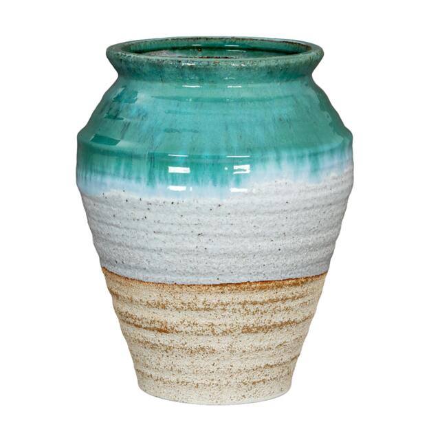 Rackhams Fen Olpe Vase - Green/Light Brown/White - One Size - Green/Light Brown/White - 100% Mixed - image 1