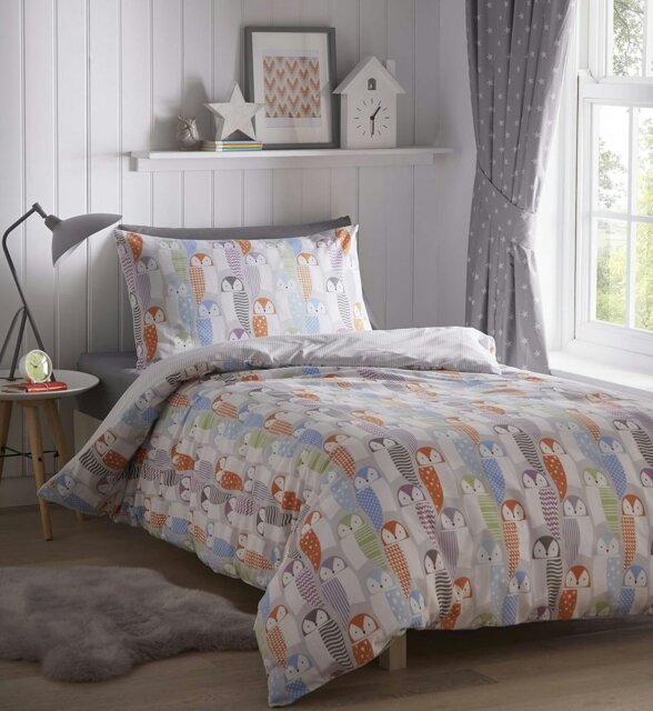 Rackhams Owls Children Bedding Duvet Cover Set - Multi