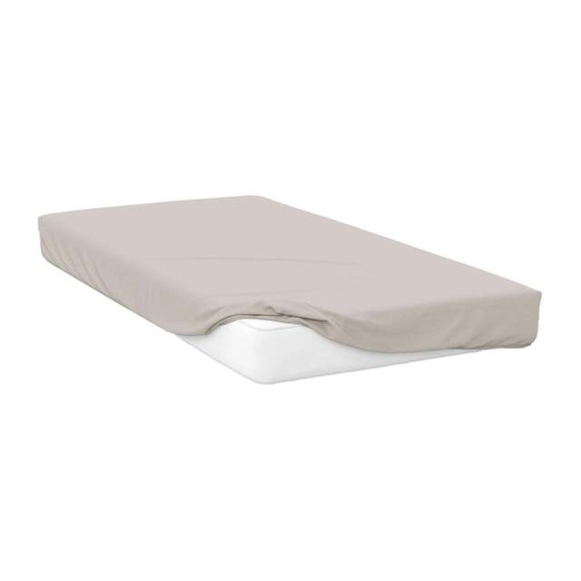Rackhams 200 Thread Count Egyptian Cotton Fitted Sheet - Oyster - Oyster - Double - 100% Egyptian Cotton - image 1