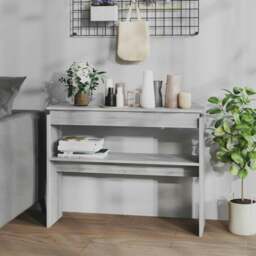 Rackhams Console Table Grey Sonoma 102x30x80 cm Engineered Wood