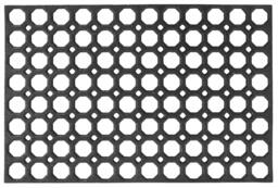 Rackhams Heavy Duty Non Slip Rubber Ring Entrance Doormat - 75 x 45cm Meduim - thumbnail 2