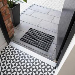 Rackhams Heavy Duty Non Slip Rubber Ring Entrance Doormat - 75 x 45cm Meduim - thumbnail 3