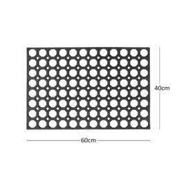 Rackhams Heavy Duty Non Slip Rubber Ring Entrance Doormat - 75 x 45cm Meduim - thumbnail 4