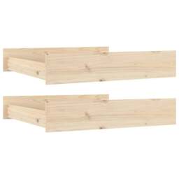 Rackhams Bed Drawers 2 pcs Solid Wood Pine - thumbnail 2
