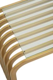 Rackhams Vogue Matte Gold Slatted End Table - thumbnail 5