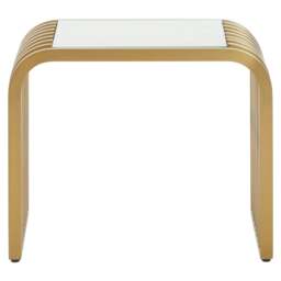 Rackhams Vogue Matte Gold Slatted End Table