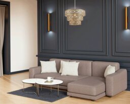 Rackhams Polished Gold Acrylic Gem Moroccan Style Triple Tier Pendant Lighting Shade - thumbnail 6