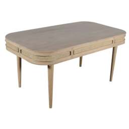 Rackhams Carlester Cane And Wood Dining Table - Wood - 165X90X78cm (LXDXH) - Dining Table - thumbnail 3