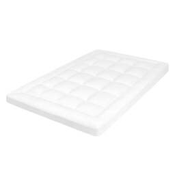 Rackhams Thick Mattress Topper Single Double King 10cm Deep Microfibre Washable - 190cm x 135cm / Double