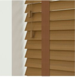 Rackhams Truffle Faux Wood Venetian Blinds with Tapes (130cm Drop) - 220cm - thumbnail 3