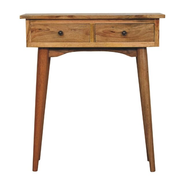 Rackhams Mini Oak-ish Hallway Console Table - image 1