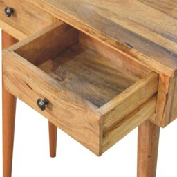 Rackhams Mini Oak-ish Hallway Console Table - thumbnail 6