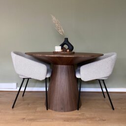 Rackhams Lotus Dining Table - Walnut - Walnut - thumbnail 3