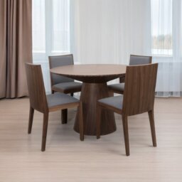 Rackhams Lotus Dining Table - Walnut - Walnut - thumbnail 5