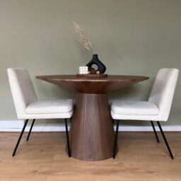 Rackhams Lotus Dining Table - Walnut - Walnut - thumbnail 4