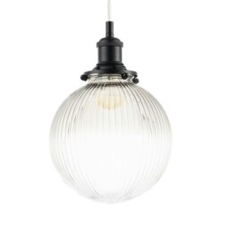 Rackhams Traditional Vintage Lantern Pendant Light in Matte Black with Glass Shade - thumbnail 3