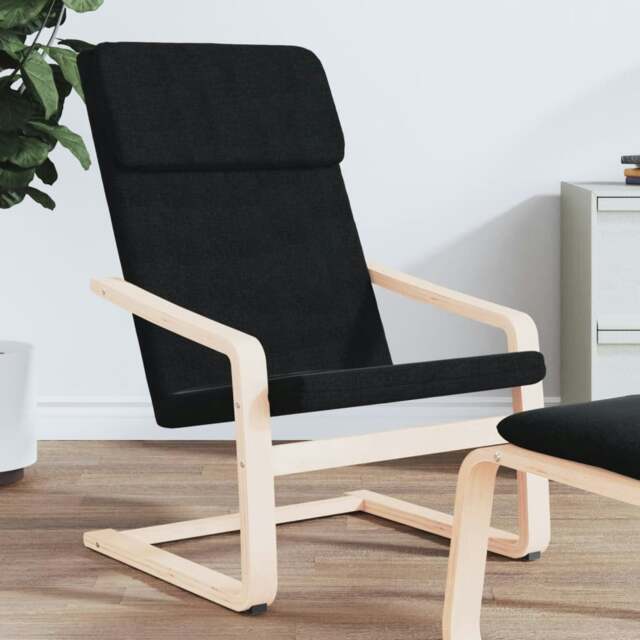 Rackhams Relaxing Chair Black Fabric - image 1