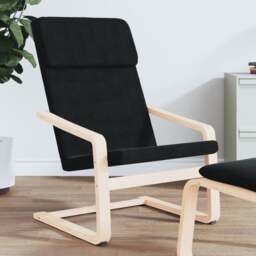 Rackhams Relaxing Chair Black Fabric - thumbnail 1