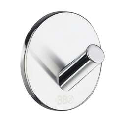 Rackhams Chrome Stainless Steel Single Towel Hook (30 x 30mm) Self Adhesive Bathroom Wall Mounted