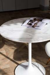 Rackhams Swan Circular Dining Table - Large - Dark Chrome - Black Gloss - thumbnail 4