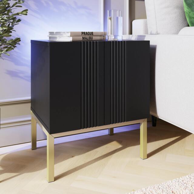 Rackhams Frank Olsen Iona Lamp / side table - Black - image 1