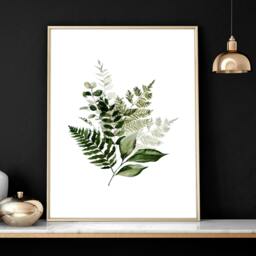 Rackhams Greenery wall painting - set of 3 wall art prints - A3 11.69 x 16.54 in / 29.7 x 42 cm - Satin Photo paper 280 gsm - Black Frame - thumbnail 5