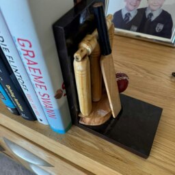 Rackhams Cricketing Bookend Single Unit, Wooden, 22cm high, Can also be used as a presentation trophy - thumbnail 5