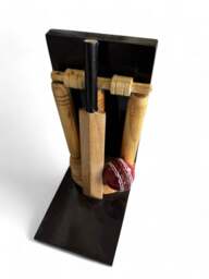 Rackhams Cricketing Bookend Single Unit, Wooden, 22cm high, Can also be used as a presentation trophy - thumbnail 2