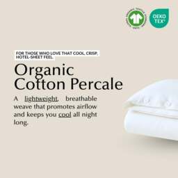 Rackhams Cool & Crisp Duvet Cover in White (Organic Cotton) - Single - thumbnail 3