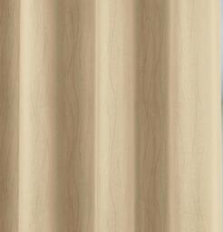 "Rackhams Cream Thermal Energy Saving Eyelet Curtain With Wave Pattern - Ideal For Living Room & Bedroom - 66"" (168cm) Width x 54"" (137cm) Drop" - thumbnail 3