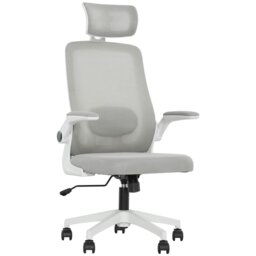 Rackhams Executive Mesh Office Chair with Headrest, Lumbar Support, Grey - Grey - thumbnail 3