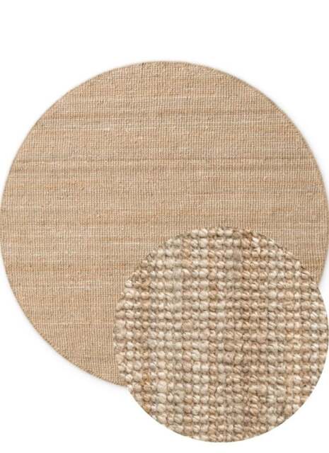 Rackhams Jaipur Natural Beige Round Jute Rug - Ø 200 cm
