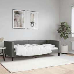 Rackhams Day Bed Dark Grey 90x190 cm Fabric