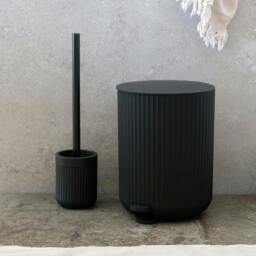 Rackhams Black Polyresin Freestanding Toilet Brush and Holder - thumbnail 4