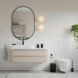 Rackhams Black Polyresin Freestanding Toilet Brush and Holder - thumbnail 3