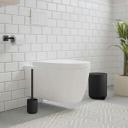 Rackhams Black Polyresin Freestanding Toilet Brush and Holder - thumbnail 2