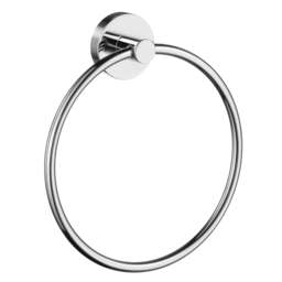 Rackhams Polished Chrome Towel Ring (W)17cm Wall Mounted with Concealed Screws Bathroom Towel Holder