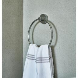 Rackhams Polished Chrome Towel Ring (W)17cm Wall Mounted with Concealed Screws Bathroom Towel Holder - thumbnail 2