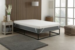 "Rackhams Cool Max Memory Foam Mattress Topper - 1"" Deep, Pressure Relief - White - 1 - 2ft6 Small Single Mattress (75cm x 190cm)"