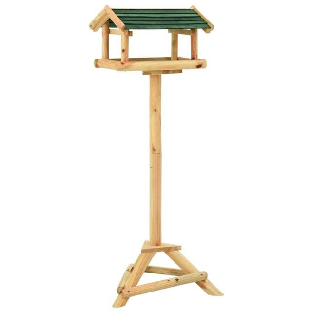 Rackhams Bird Feeder with Stand 37x28x100 cm Solid Fir Wood