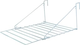 Rackhams Over Door Utility Dryer Clothes Airer - 7m Metal Laundry Towel Rail - Indoor Outdoor Washing Line Drying Rack for Clothes, Caravans - White
