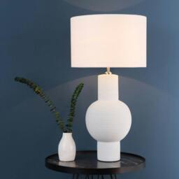 Rackhams Meredith White Ceramic Table Lamp