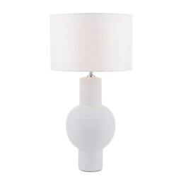 Rackhams Meredith White Ceramic Table Lamp - thumbnail 3