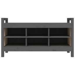 Rackhams Hall Bench Grey 110x40x60 cm Solid Wood Pine - thumbnail 3