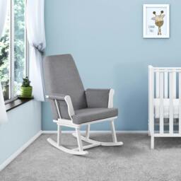 Rackhams Haldon Nursing Rocking Chair - Natural Walnut & Dark Grey - thumbnail 3