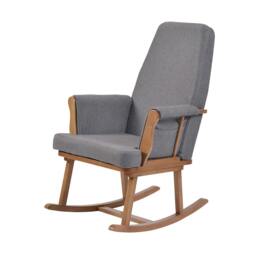Rackhams Haldon Nursing Rocking Chair - Natural Walnut & Dark Grey - thumbnail 1