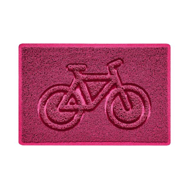 "Rackhams ""Cycle"" Grey Spaghetti Doormat - Pink - 60cm x 40cm - Yes (Suitable for Indoors)" - image 1