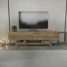 "Rackhams Tera Modern TV Stand TV Cabinet for TV's up to 72"" - Walnut"